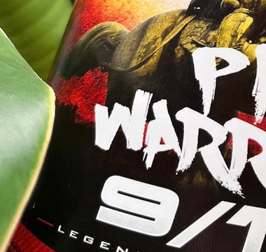 Close up of Shogun Pk warrior Label